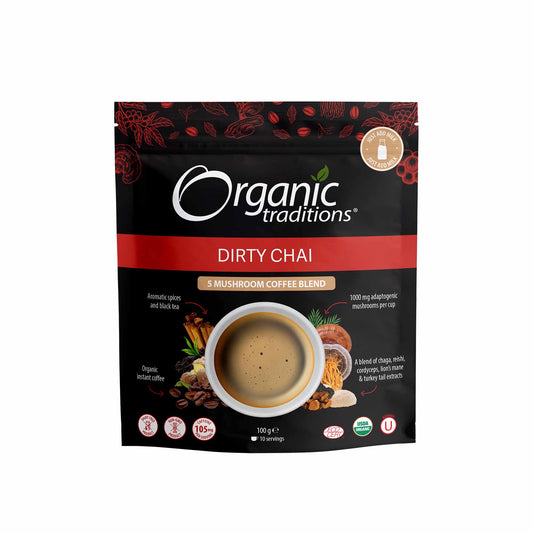 Organic Dirty Chai - 5 Mushroom Coffee Blend 100g