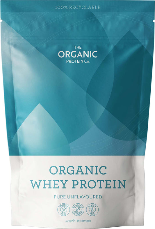 The Organic Protein Co. Pure Unflavoured Organic Whey Protein Powder 400g