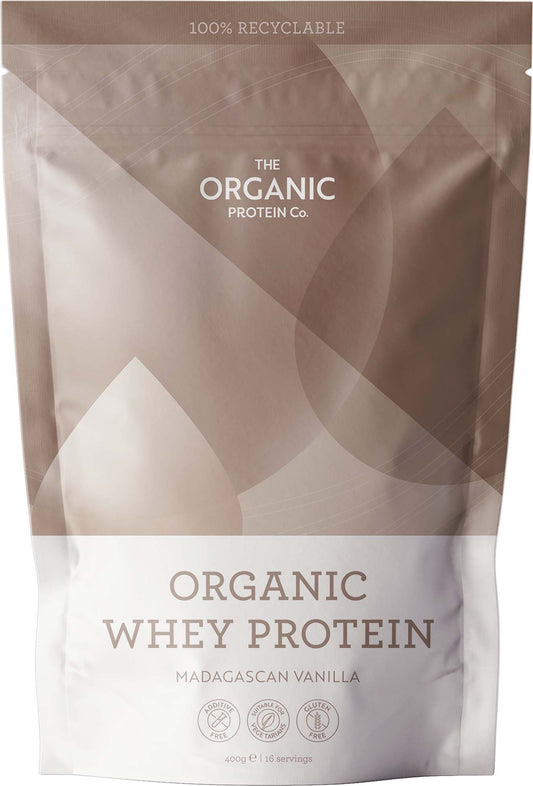 The Organic Protein Co. Madagascan Vanilla Organic Whey Protein Powder 400g