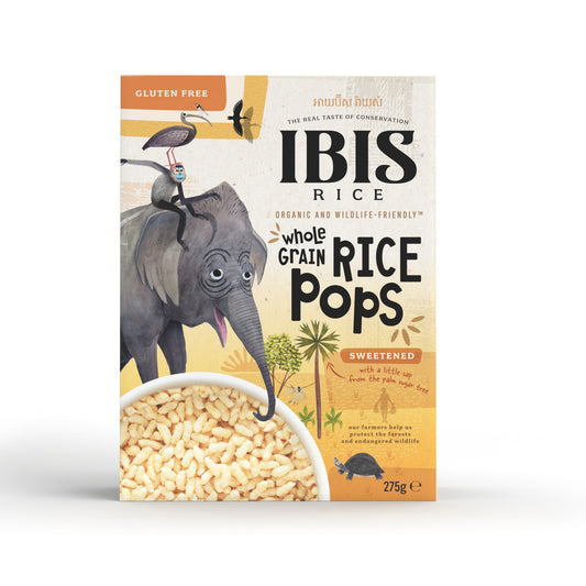 Ibis Organic Wholegrain Rice Pops Sweetened 275g