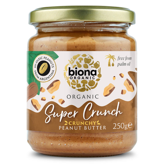 Biona High Oleic Super Crunch Peanut Butter Organic with Sea Salt 250g