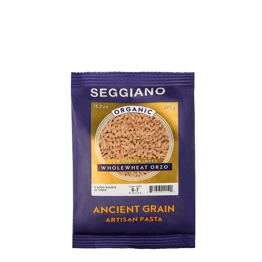 Seggiano Organic Ancient Grain Low Gluten index Whole Wheat Orzo 375g
