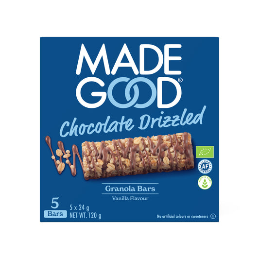 MadeGood Granola Bars Chocolate Drizzled Vanilla 5x24g