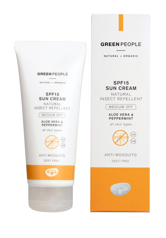 Green People SPF15 Sun Cream With Natural Insect Repellent 100ml