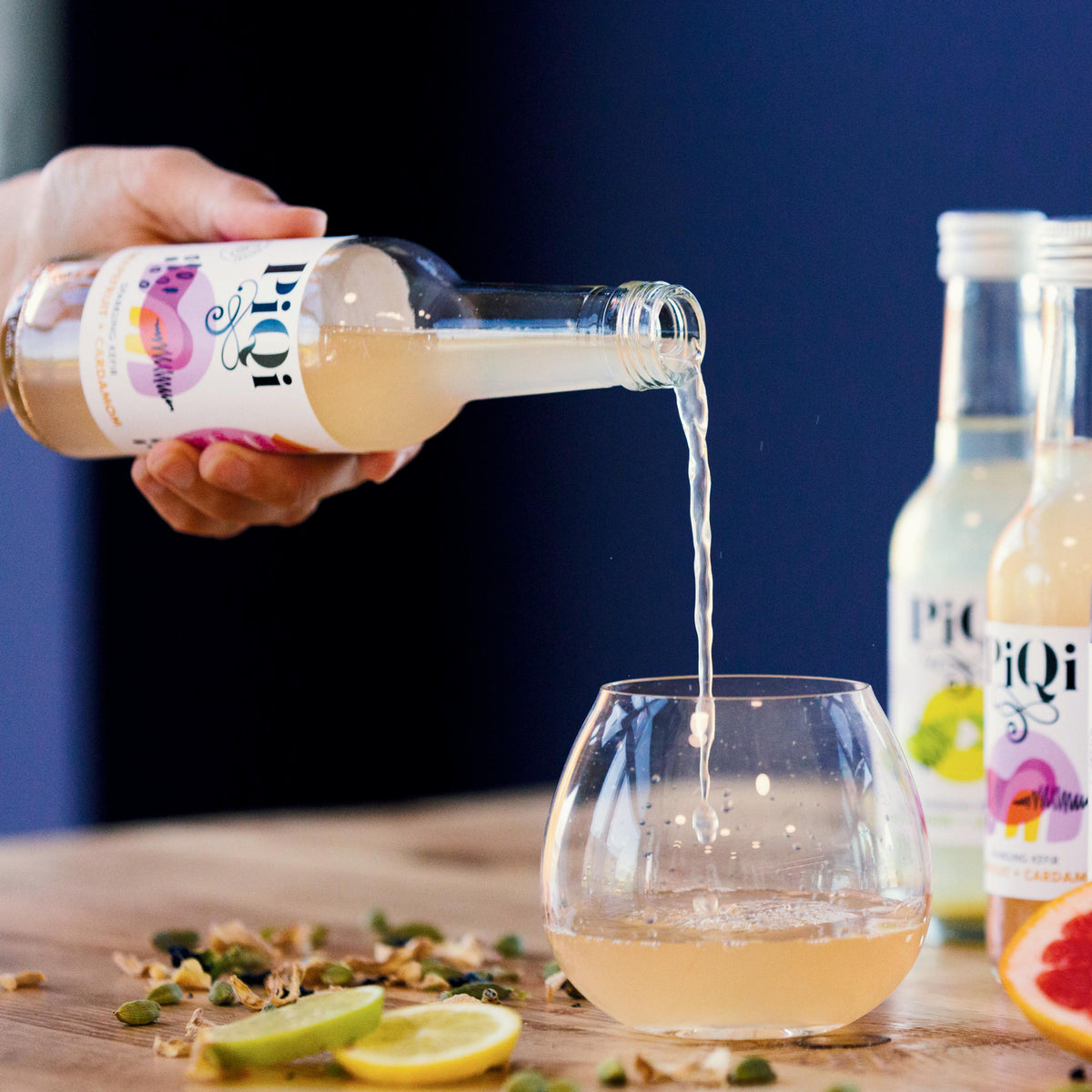 PiQi Fermented Kefir Water Grapefruit and Cardamom 250ml | Planet Organic PiQi Fermented Kefir Water Grapefruit and Cardamom 250ml | Planet Organic