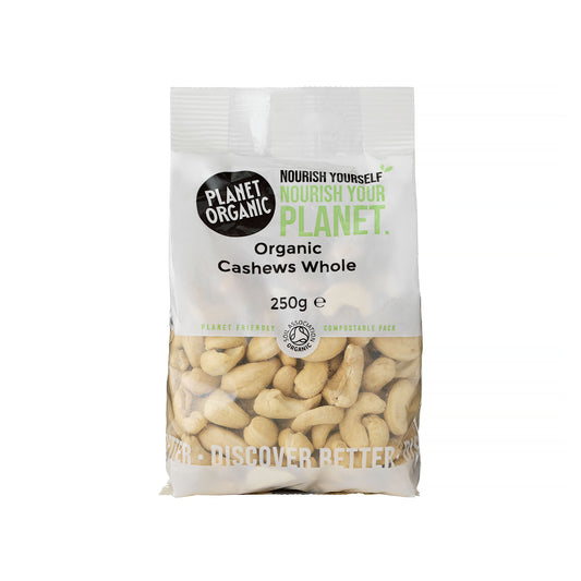 Planet Organic Cashews Whole 250g