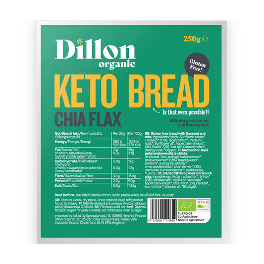 Dillon Organic Chia Flax Keto bread