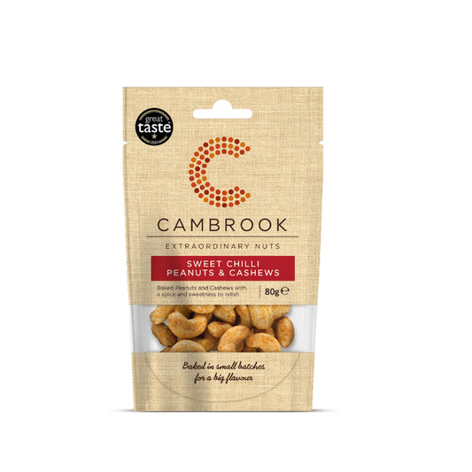 Cambrook Foods - Sweet Chilli Peanuts & Cashews 80g