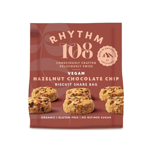 Rhythm 108 Hazelnut Chocolate Chip Share Bag 135g