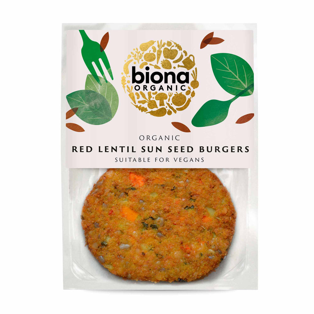 Biona Red Lentil Sun Seed Burgers 160g