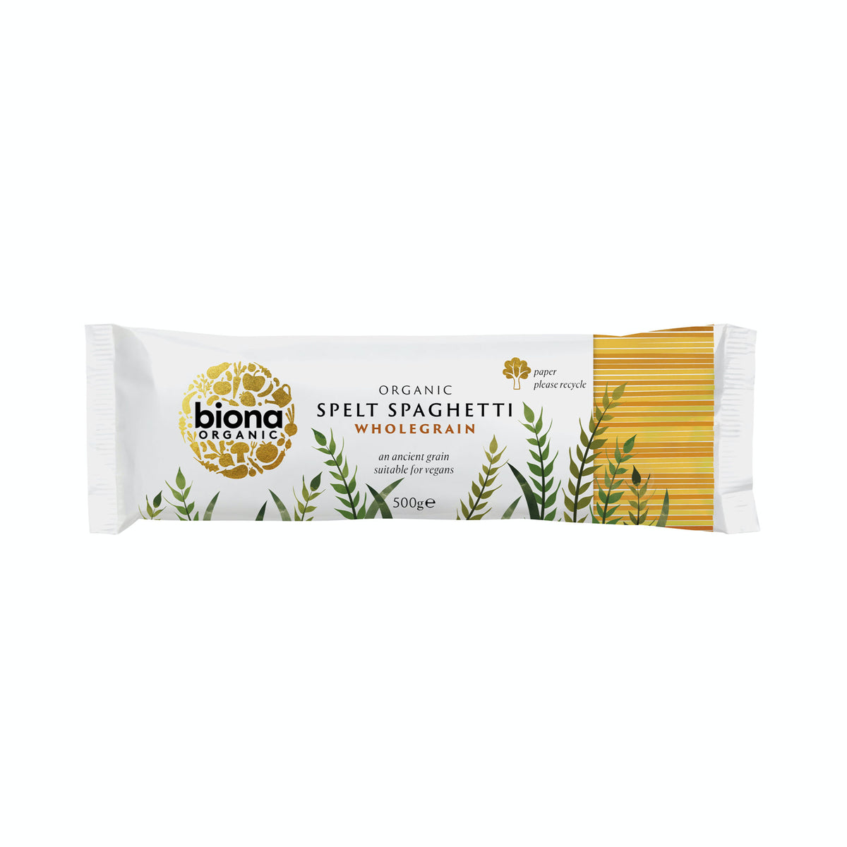 Biona Organic Whole Spelt Spaghetti – 500g Pack Of 5, High Fiber & Protein, Ancient Grain Pasta