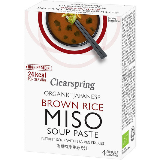 Clearspring Instant Brown Rice Miso Soup Paste 4 X 15g