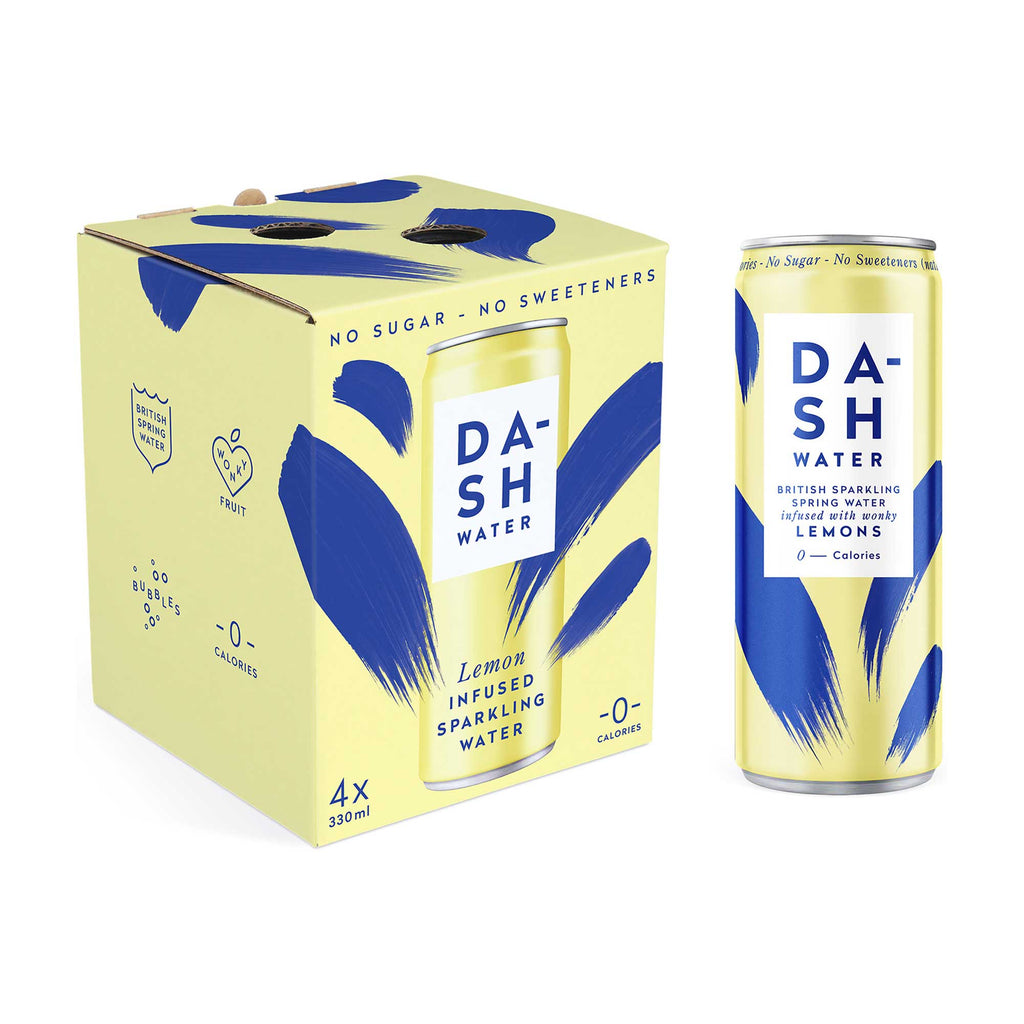 Dash Sparkling Water Lemon 4 x 330ml