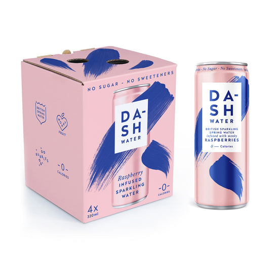 Dash Sparkling Water Raspberry 4 x 330ml