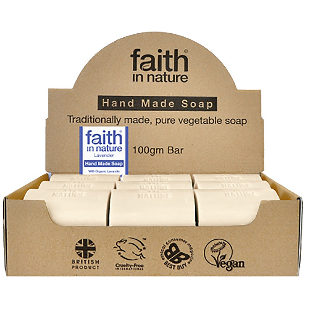 Faith In Nature Lavender Soap Unwrapped Box 18 box