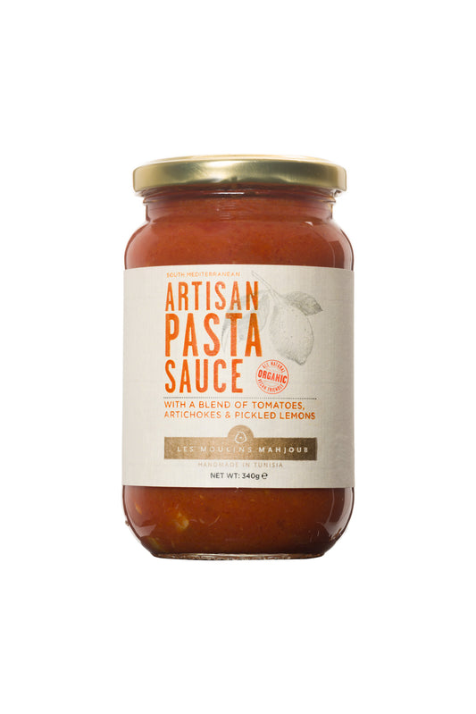 Les Moulins Mahjoub Pasta Sauce With Tomatoes, Artichokes And Pickled Lemons 340g