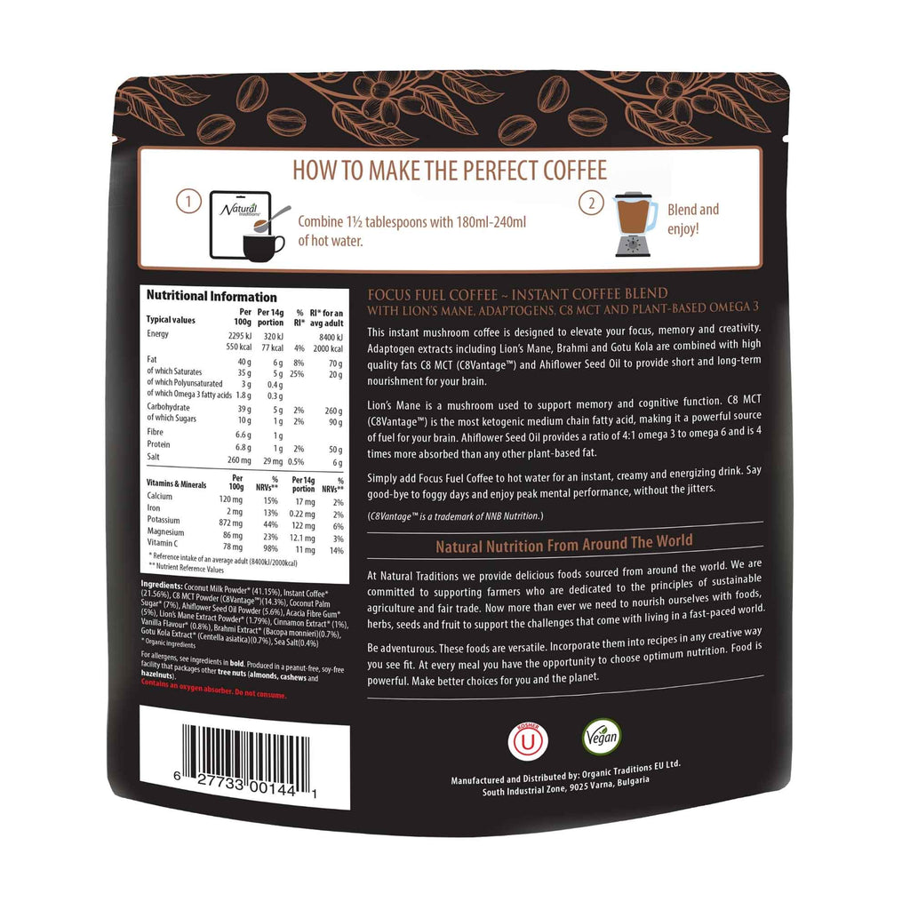 Natural Traditions Focus Fuel Coffee 140g