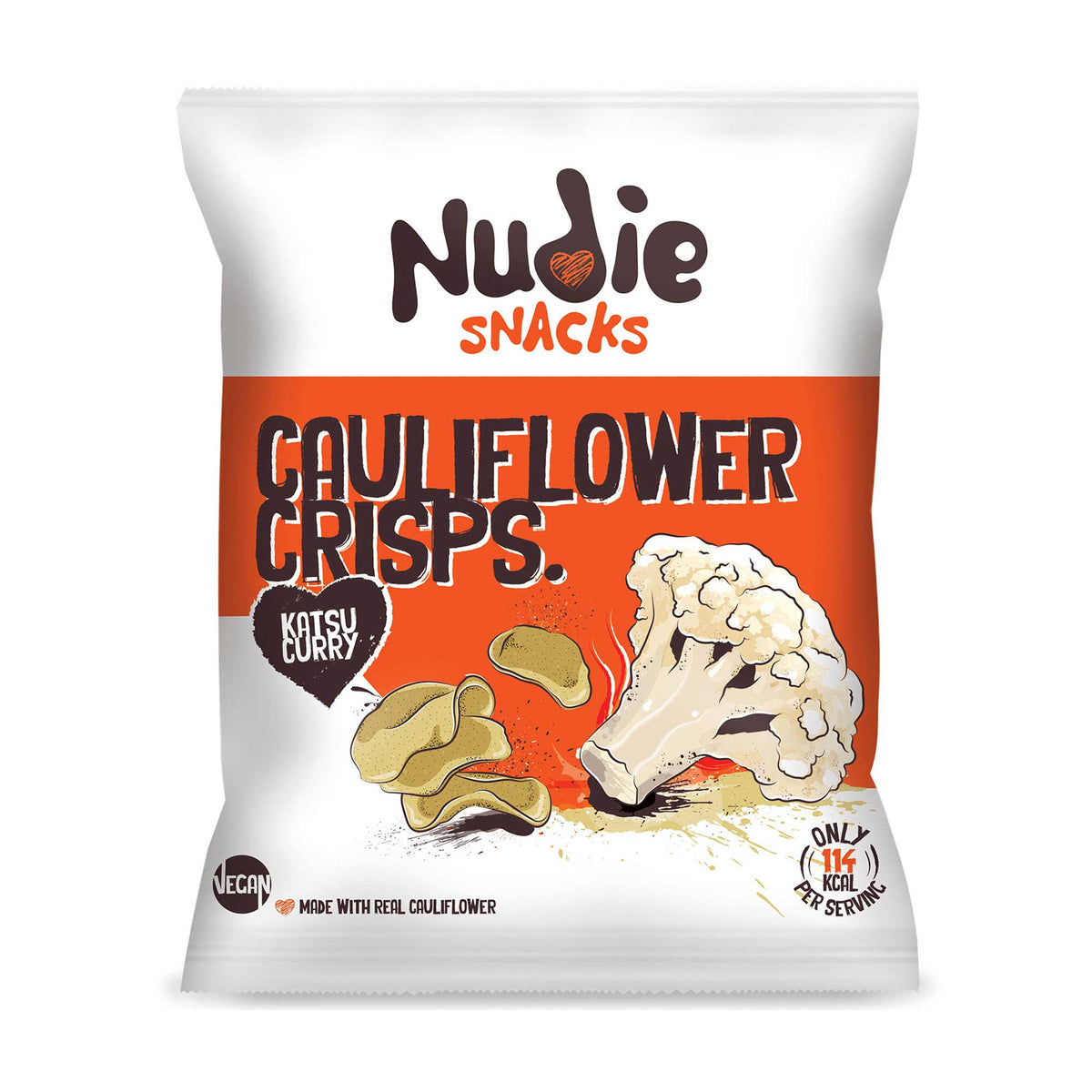 Nudie Snacks Cauliflower Crisps Katsu Curry 80g Organic
