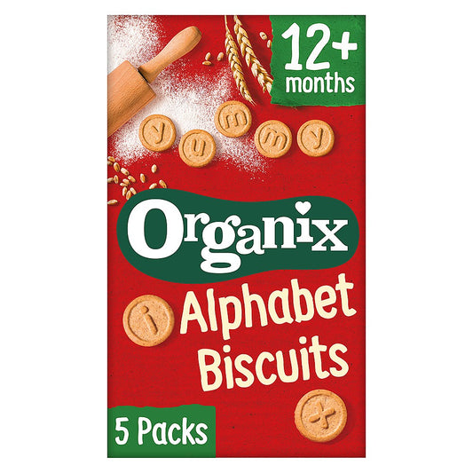 Organix Alphabet Toddler Snack Biscuits 5x25g