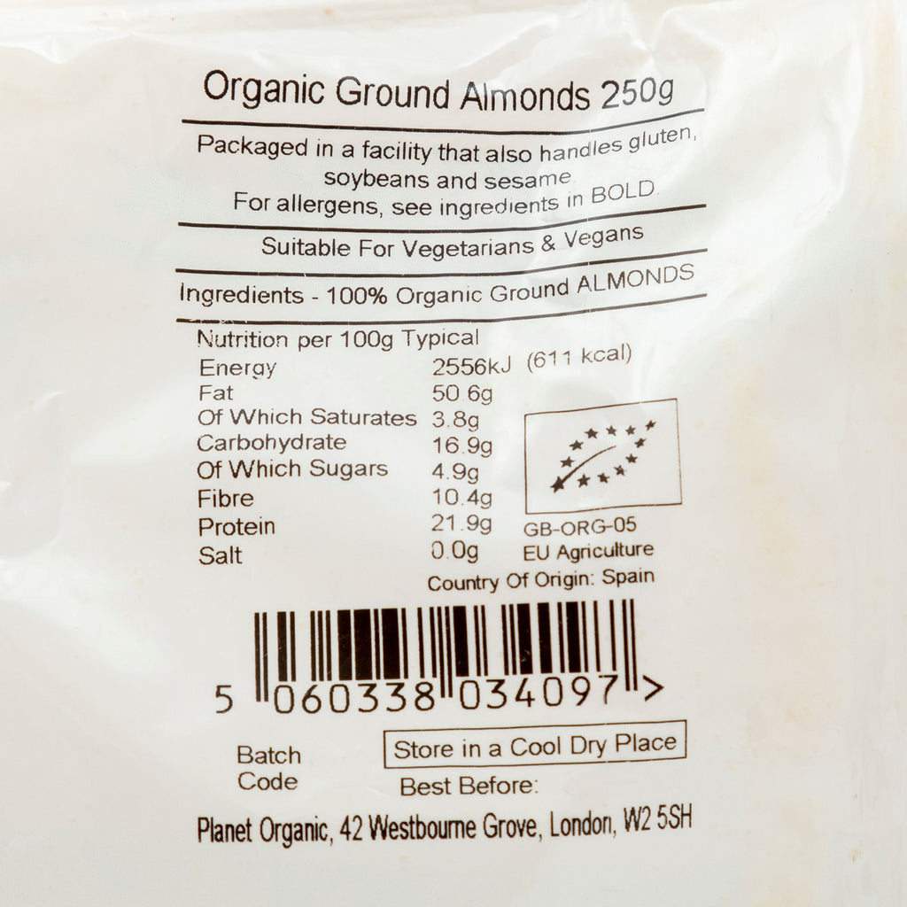 Planet Organic Almonds Ground 250g