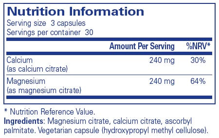 Pure Encapsulations Calcium Magnesium (citrate) 90 caps