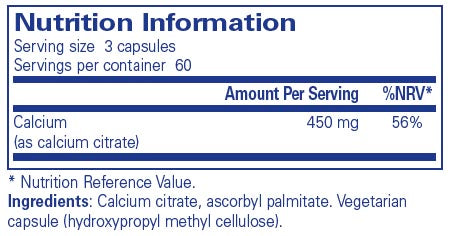 Pure Encapsulations Calcium (citrate) 180 caps