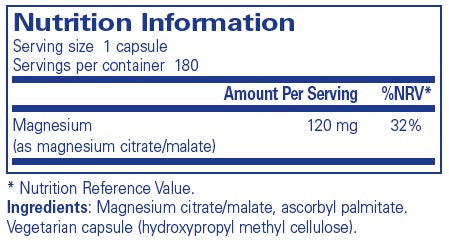 Pure Encapsulations Magnesium (citrate/malate) 180 caps