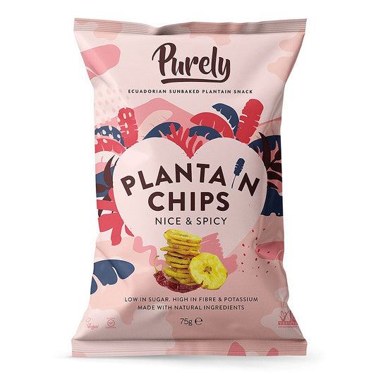 Purely Plantain Chips Nice & Spicy 75g