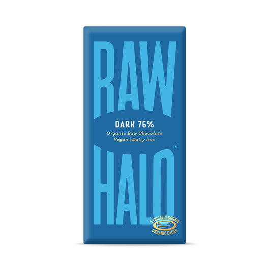 Raw Halo Dark 76% Raw Chocolate Bar 70g