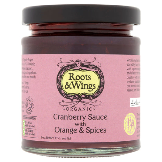 Roots & Wings Organic Cranberry Sauce with Orange & Spices 200g
