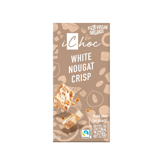 iChoc White Nougat Crisp 80g