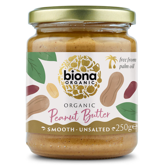 Biona Organic Peanut Butter Smooth No Salt 250g
