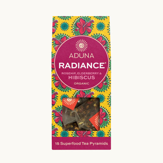 Aduna Radiance Hibiscus Tea with Rosehip & Elderberry 15 bags