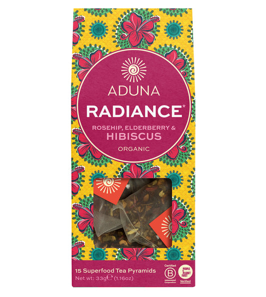 Aduna Radiance Hibiscus Tea with Rosehip & Elderberry 15 bags