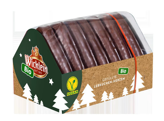 "Wicklein Lebkuchen Hearts, Chocolate Covered" 240g