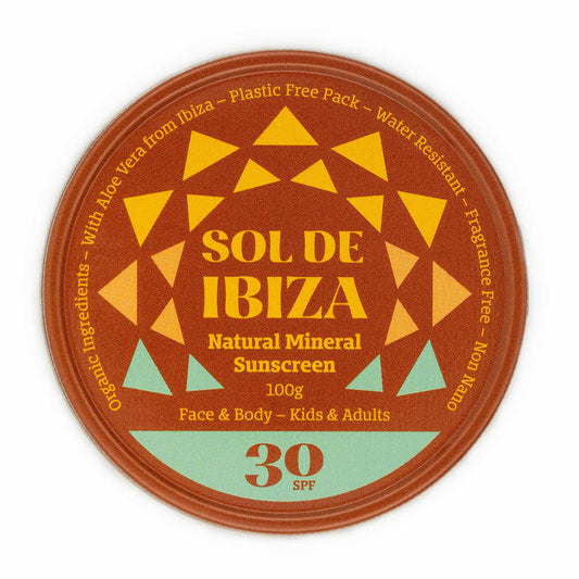 Sol de Ibiza Plastic Free Face & Body Natural Mineral Sunscreen SPF30