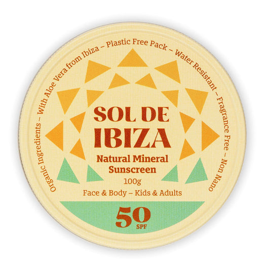 Sol de Ibiza Plastic Free Face & Body Natural Mineral Sunscreen SPF50