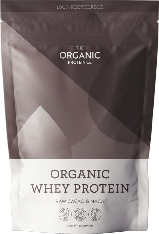 The Organic Protein Co. Raw Cacao & Maca Organic Whey Protein Powder 400g 400g
