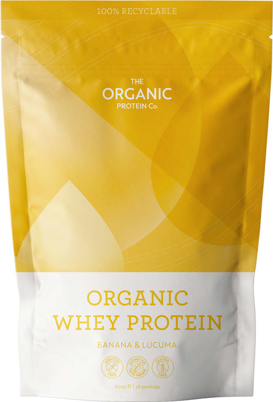 The Organic Protein Co. Banana & Lucuma Organic Whey Protein Powder 600g 600g