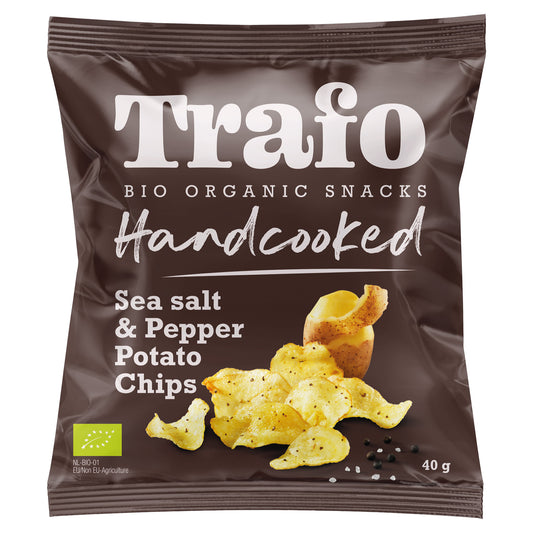 Trafo Handcooked Sea Salt & Pepper Chips 40g