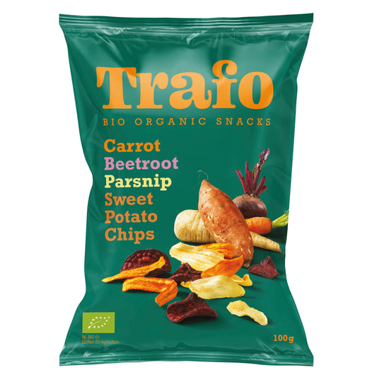 Trafo Carrot, Beetroot, Parsnip, Sweet Potato Chips 100g