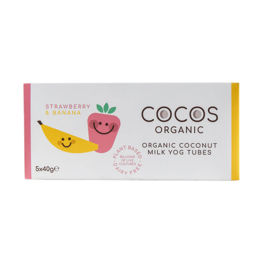 COCOS Strawberry Banana Yogurt Tubes 5x40g
