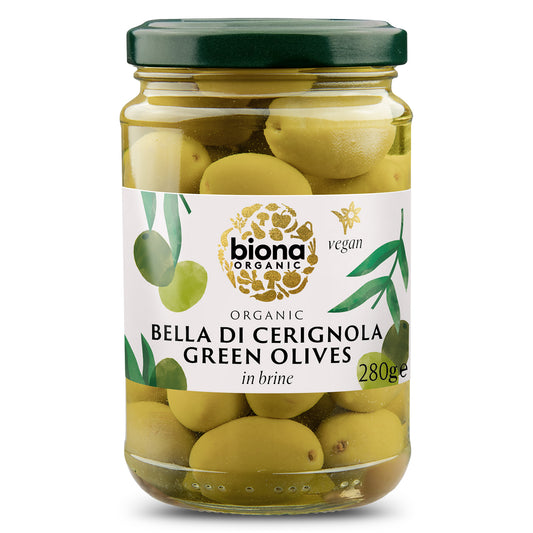 Biona Bella di Cerignola Olives in Brine Organic 280g