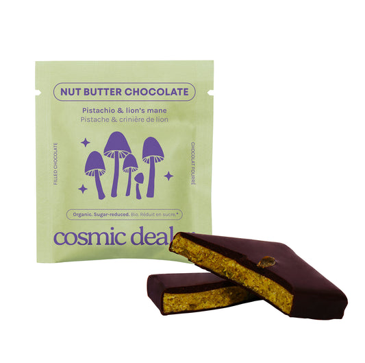 Pistachio & Lion's Mane Nut Butter Chocolate 20g