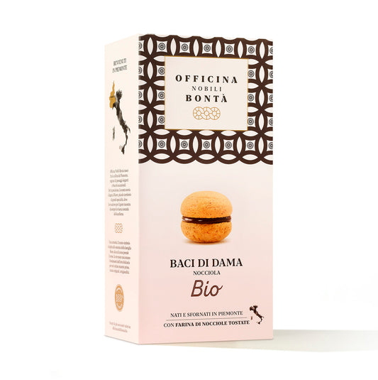 Organic Officina Nobili Bonta Hazelnut Baci di Dama Biscuit 180g (Box) 180g