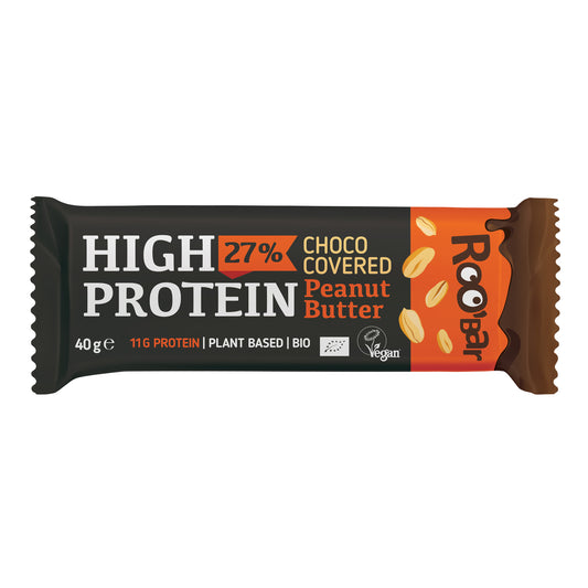 Roobar High Protein bar Peanut butter covered with chocolate 40g