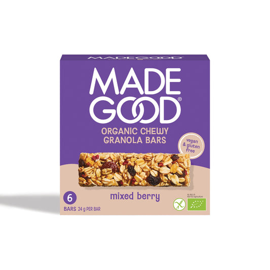 "MadeGood Granola Bar, Mixed Berry" 6x24g