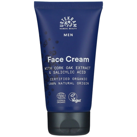 Urtekram Men's Face Cream with Salicylic Acid and Tazman Pepper 75ml