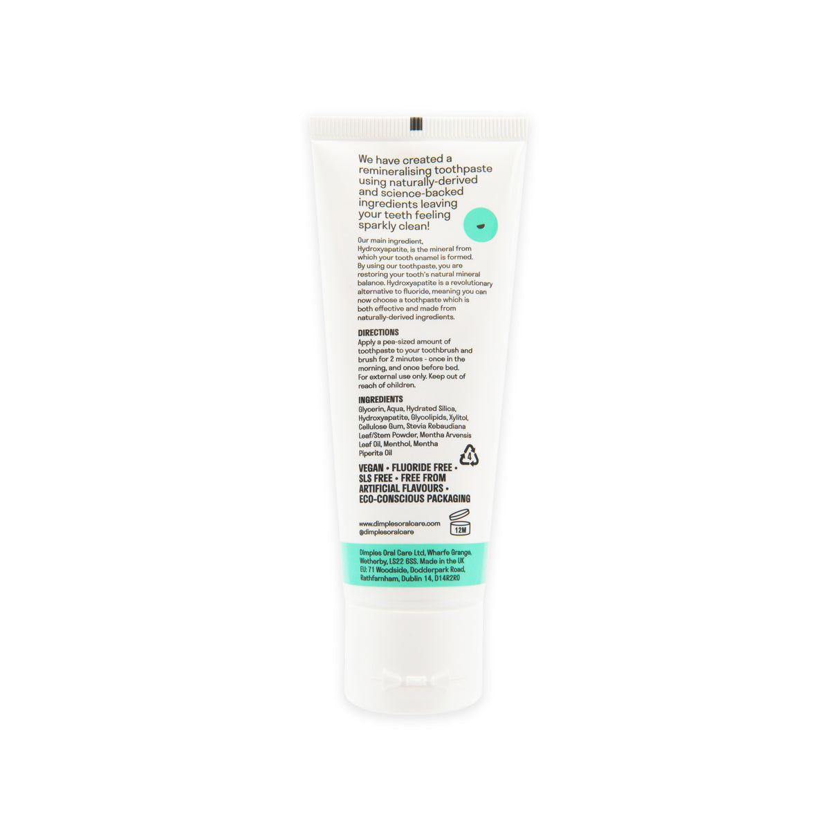 Dimples Re-mineralising Hydroxyapatite Toothpaste 75ml | Planet Organic