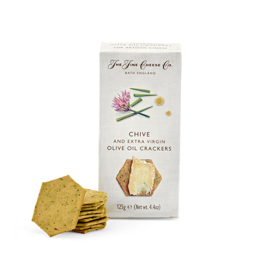 The Fine Cheese Co. Chive & Extra Virgin Olive Oil Crackers 125g